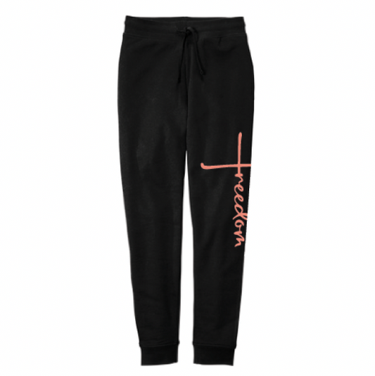 ‘Freedom’ Black Ladies Jogger