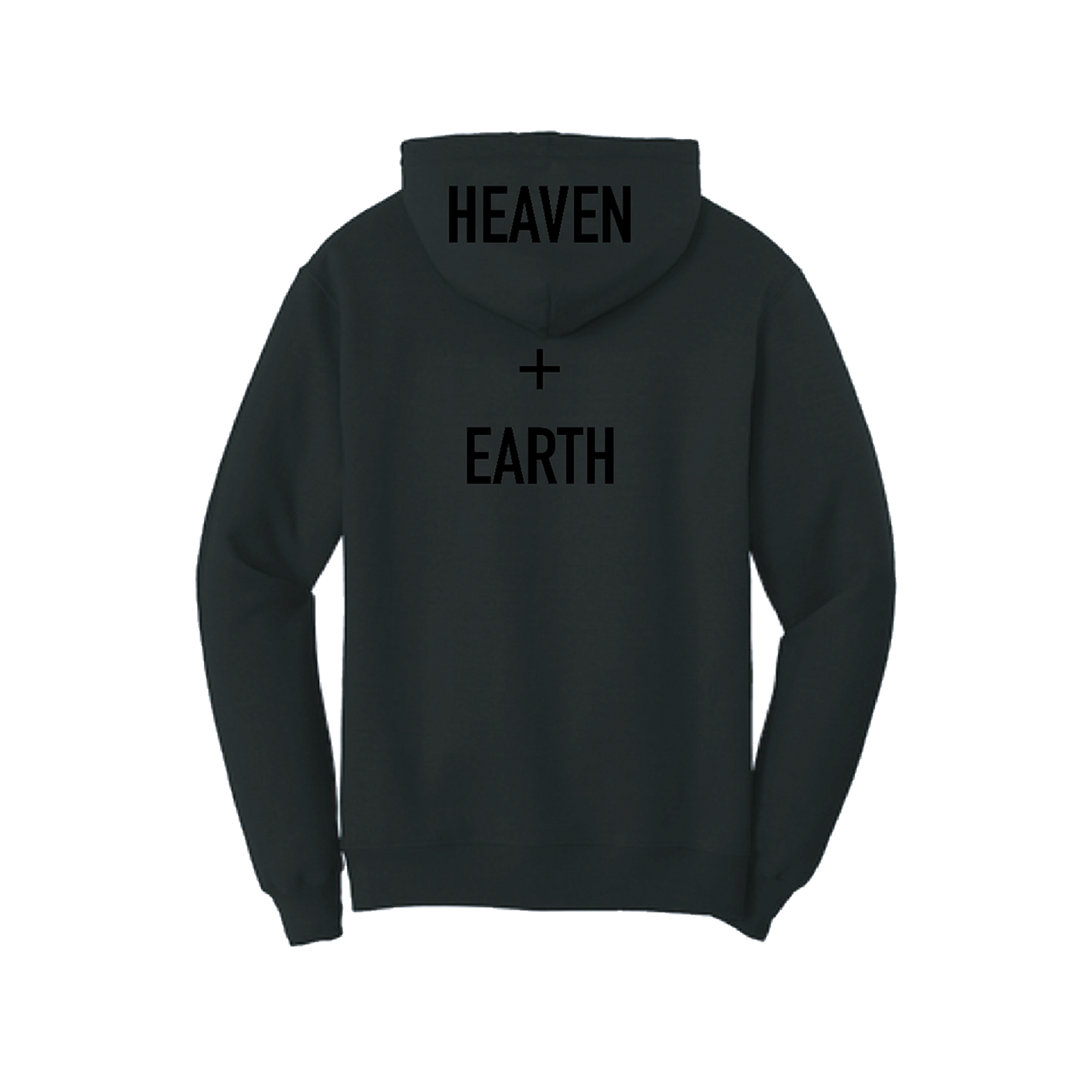 Black 'Heaven & Earth’ Charcoal Unisex Pullover Hoodie