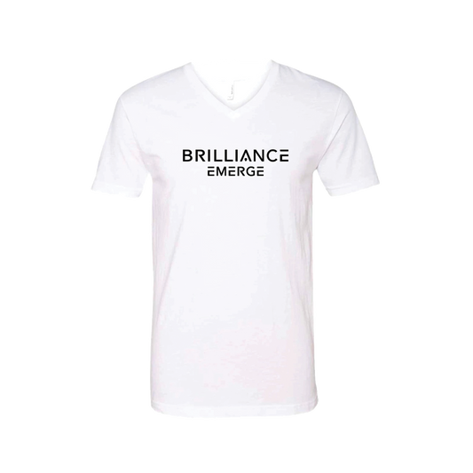 ‘Brilliance Emerge’ White V-Neck Ladies T-Shirt